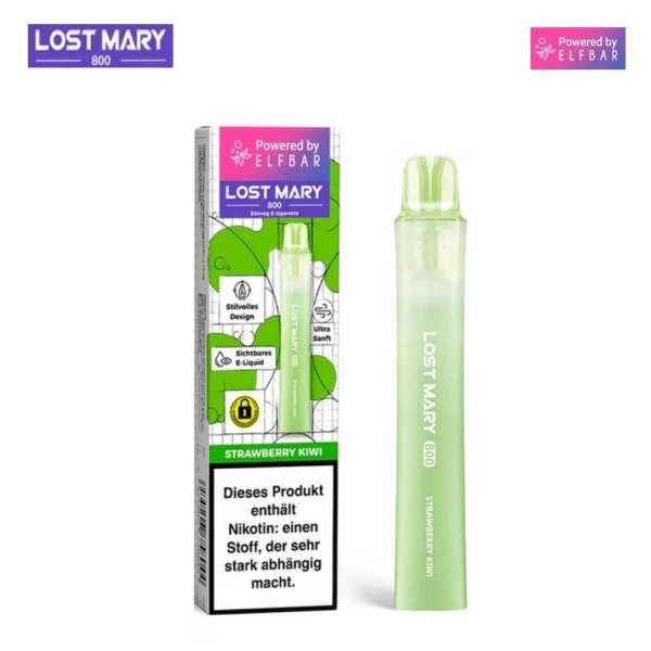 Lost Mary 800 - Strawberry Kiwi -  Einweg E-Zigarette 20mg
